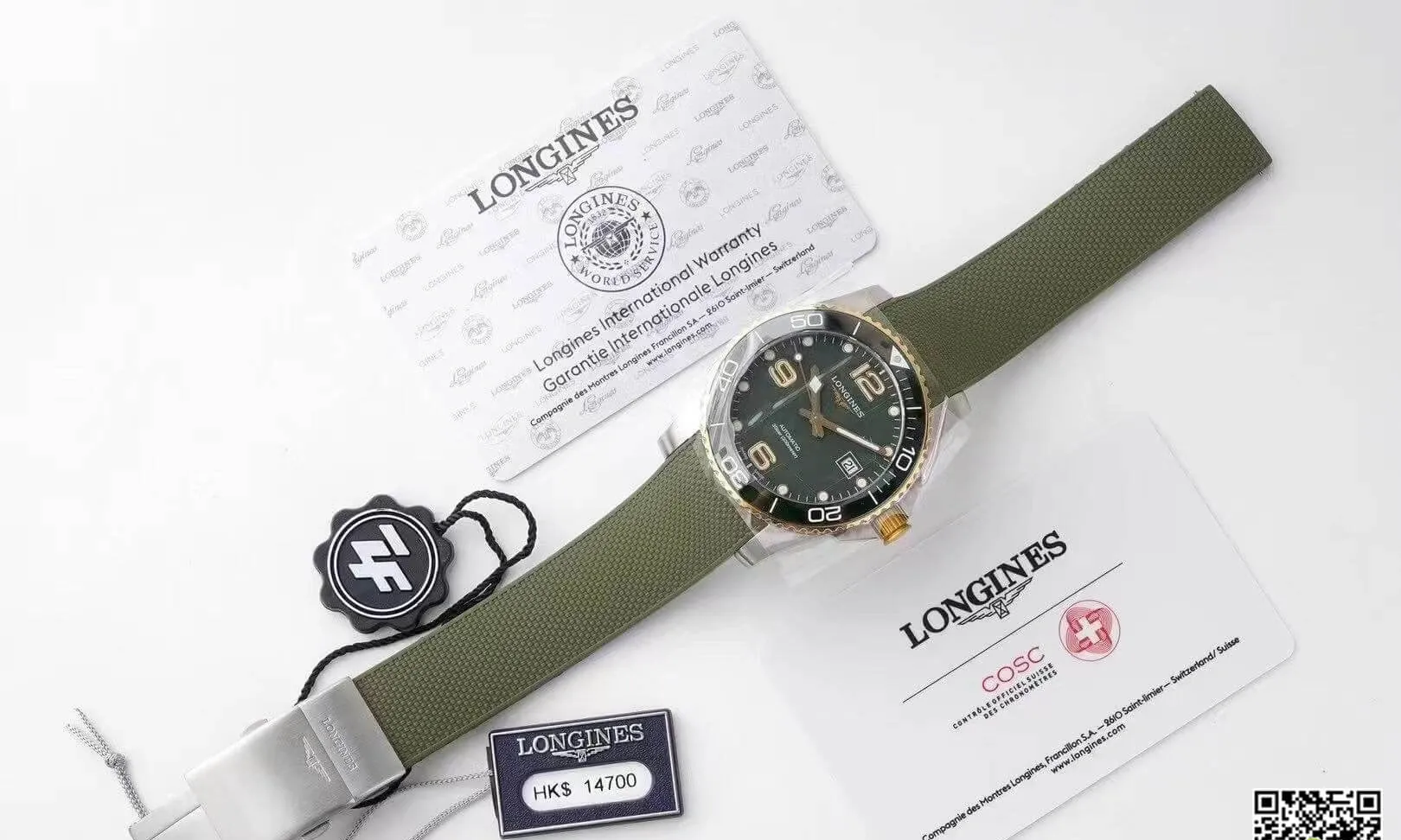 Longines Concas L3.781.3.06.9 ZF Factory 1:1 Best Edition Replica Watch Green Strap